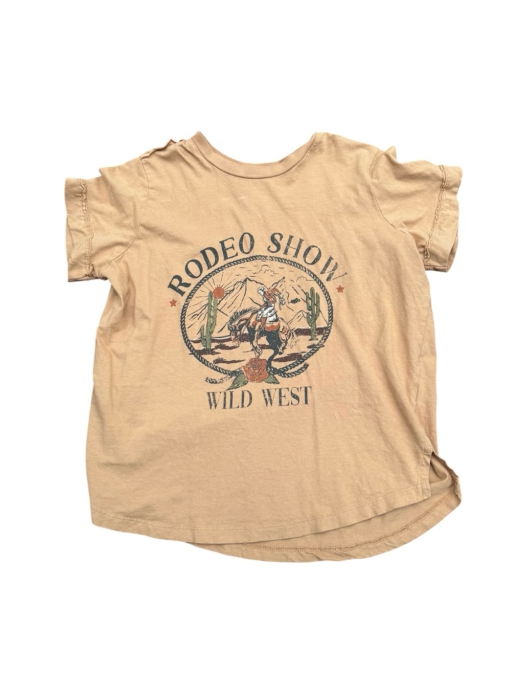 Wild West Rodeo Show Kids Tee - Tan